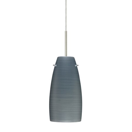 Besa Lighting Tao 10 Cord Pendant, Titan, Satin Nickel Finish, 1x100W Incandescent 1JT-1512TN-SN